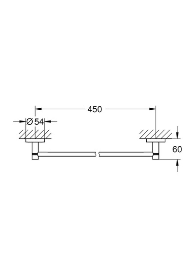Start Quickfix Uzun Havluluk 504mm Duş / Banyo Aksesuarları Krom 41197000 Diğer
