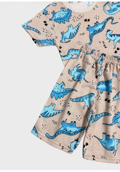 Aliş Kids Erkek Çocuk Pamuklu Bej Rengi Dinozor Desenli Kısa Kollu Şortlu Yazlık Pijama Takımı Bej Mavi Aliş Kids Erkek Çocuk Pamuklu Bej Rengi Dinozor Desenli Kısa Kollu Şortlu Yazlık Pijama Takımı Bej Mavi
