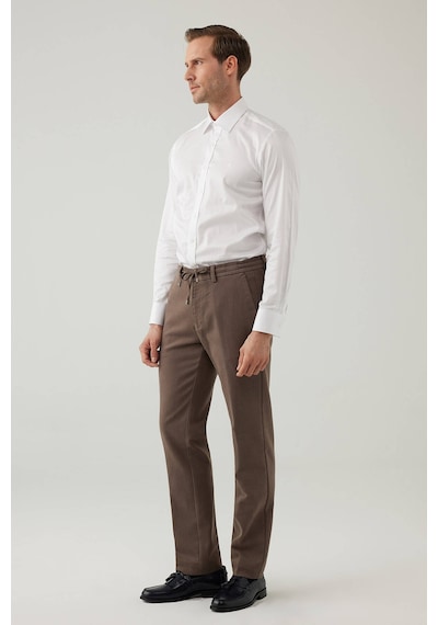 Erkek Haki Yeşil Regular Fit Jogger Yan Cep Kanvas Pantolon
