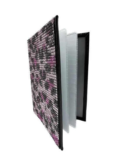 Oasis Life Pembe Taşlı Leopar Desenli Ruhsat Kılıf Kabı
