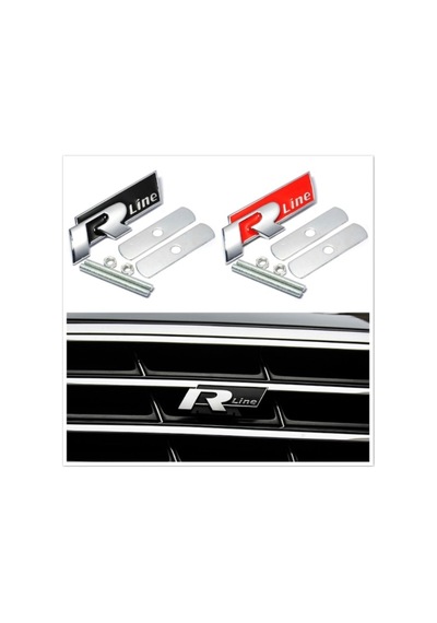 Volksvagen R Line Metal Ön Panjur Logo Arma Sticker