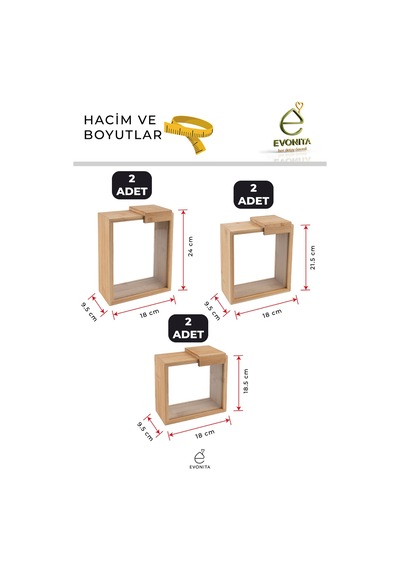Bambu Kapaklı Erzak Bakliyat Saklama Kabı Mutfak Organizer Tekli Saklama Kutusu 3 Boy 6 Parça Renkli
