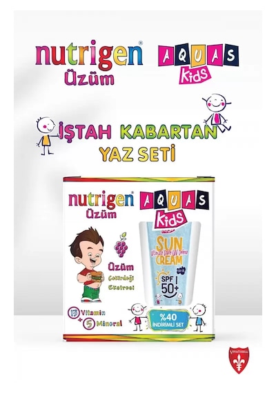 Nutrigen Üzüm 200 ML + Aquas Kids Çocuk Güneş Kremi SPF50+ 100 ML