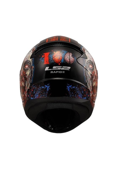Ls2 Rapıd 2 Zombıe Fullface Motosiklet Kaskı Gold Camlı Kırmızı - Mavi