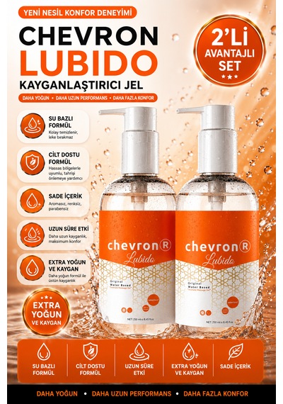 Lubido 2'li Set 250 Ml Su Bazlı Uzun Süreli Etkili İpeksi Dokunuş Kayganlaştırıcı Jel