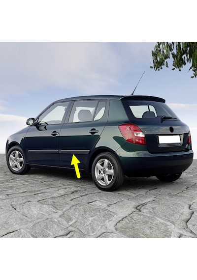 Skoda Fabia 2 2007-2010 Sol Arka Kapı Çıtası Düz 5j0853753