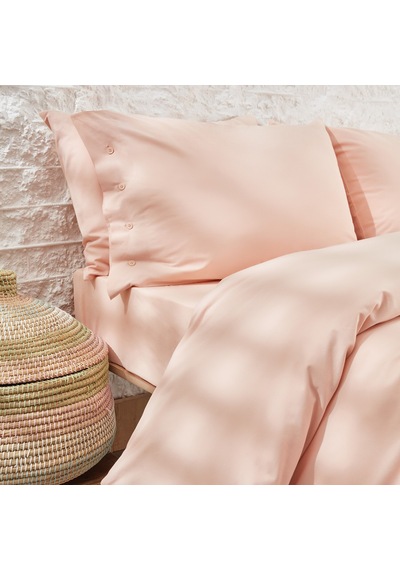 Yataş Bedding Plain Tek Kişilik Ranforce Nevresim Takımı- Blush