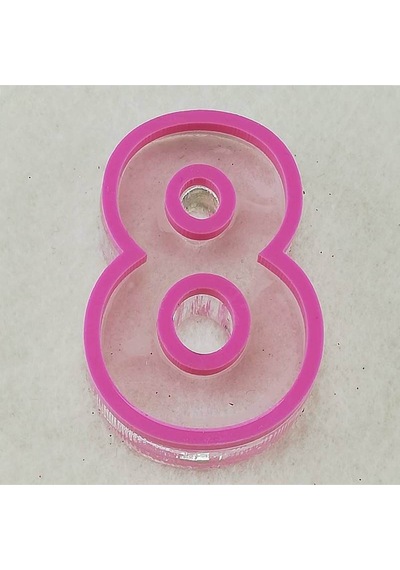 8 Rakamı Şeklinde Silikon Epoksi Kalıbı 6x4x1 Cm 6