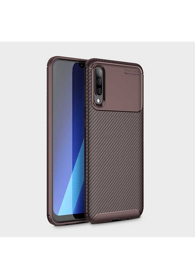 Samsung Galaxy Uyumlu A50 Kılıf Zore Negro Silikon Kapak Kahverengi
