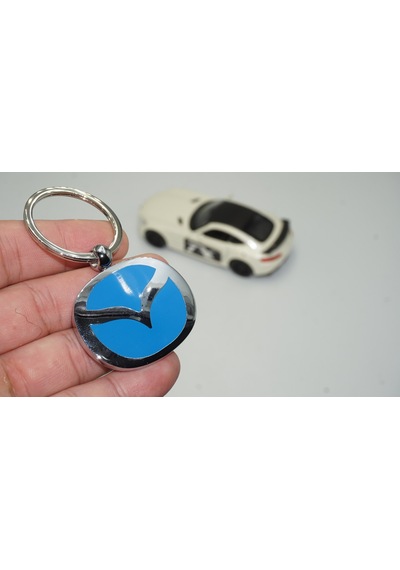 Dk Mazda Uyumlu Yeni Nesil Logo Mavi Metal Çift Yön Anahtarlık