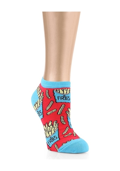 Ozzy Socks 5 Çift Eğlenceli Desenler Kadın Patik Çorap Ozzyp002 Çok Renkli