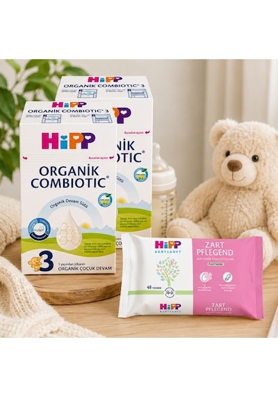 Hipp 3 Organik Devam Sütü Combiotic 600 G x 2 Adet + Islak Mendil H PKT.HIPP.159