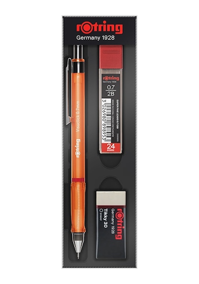 3 Adet Rotring Visuclick Silgili Okul Seti 0.7mm Turuncu
