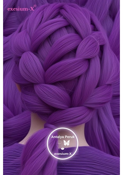 X-pression Afrika Örgüsü Ve Rasta Için Sentetik Saç 165gr-purple3 Açık Mor