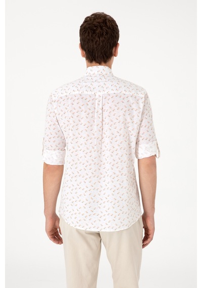 U.s. Polo Assn. Erkek Haki Gömlek Desenli 50288374-vr027 Haki