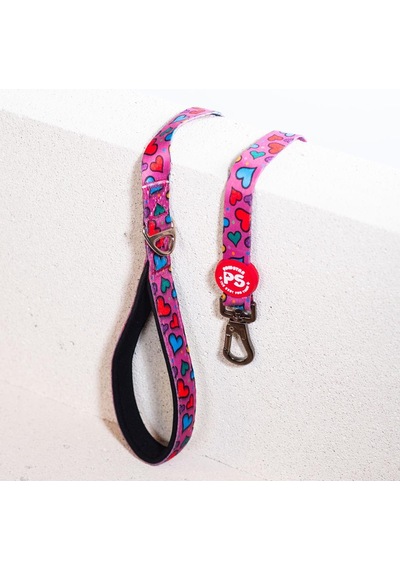 Pawstar Hearts Leash Kedi Köpek Sevk & Gezdirme Kayışı Köpek Uzatma Tasması Mor