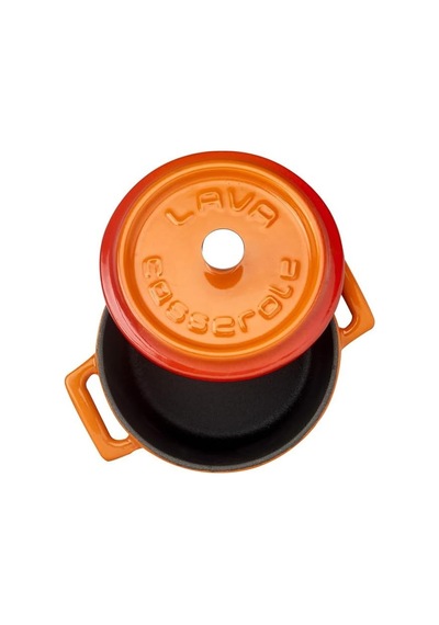 Ayrex Metal Döküm Mini Tencere, 10 Cm, 0.35 L Hacim, Turuncu Diğer