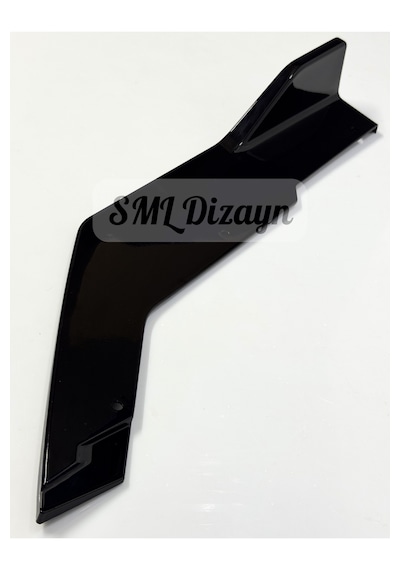 Honda Civic Fc5 Uyumlu Arka Flap Seti - Parlak Siyah Piano Black Tampon Bıçağı Plastik Sağ-sol Takım