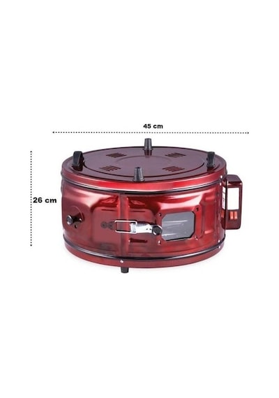 Uğur U002 Lüx Davul Fırın Yuvarlak Bordo Fırın 45 Cm Lüx Standart