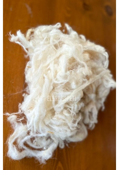 1 Kg 100% L Yıkanmış Taranmamış Saf Merinos Kuzu Yünü Renksiz