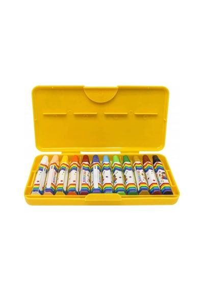 Yağlı Pastel Boya 12 Renk Plastik Kutulu Çok Renkli