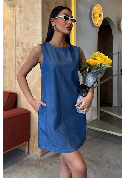Moderie Butik Sırt Bağcıklı Tensel Elbise 2880 İndi Go
