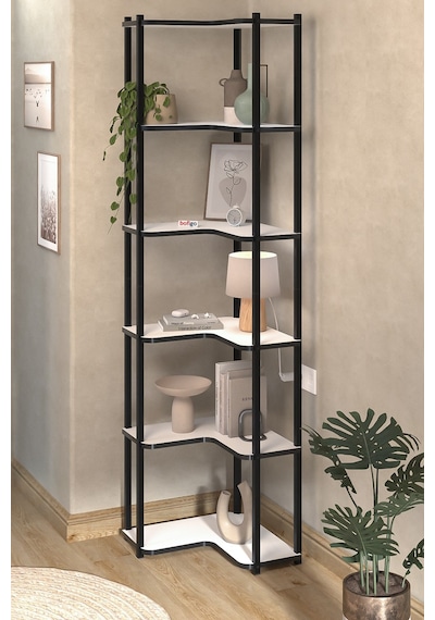 6 Raflı Kitaplık Dekoratif Kitaplık Metal Kitaplık Ofis Kitaplığı Aksesuar Rafı Sardes Beyaz Beyaz 6 Raflı Kitaplık Dekoratif Kitaplık Metal Kitaplık Ofis Kitaplığı Aksesuar Rafı Sardes Beyaz Beyaz