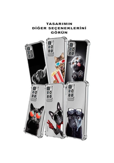 Samsung Galaxy S23fe İle Uyumlu Kedi 1 Baskılı Şeffaf Köşe Korumalı Antişok Kılıf