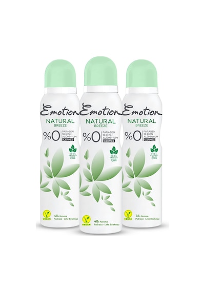 Emotion Natural Breeze Kadın Sprey Deodorant 3 x 150 ML