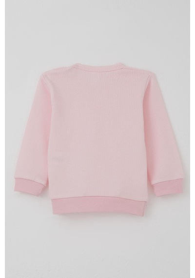 Breeze Kız Bebek Pijama Takımı Omuzdan Patlı Sevimli Minik Tavşancık Armalı 4 Ay-1 Yaş, Pembe Pembe
