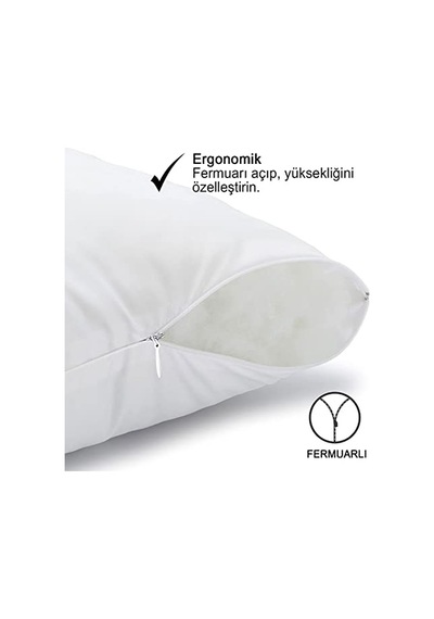 Vionel Home 900 Gr Antialerjik Boncuk Silikon Dolgulu Yastık 2 Adet Açık Bej