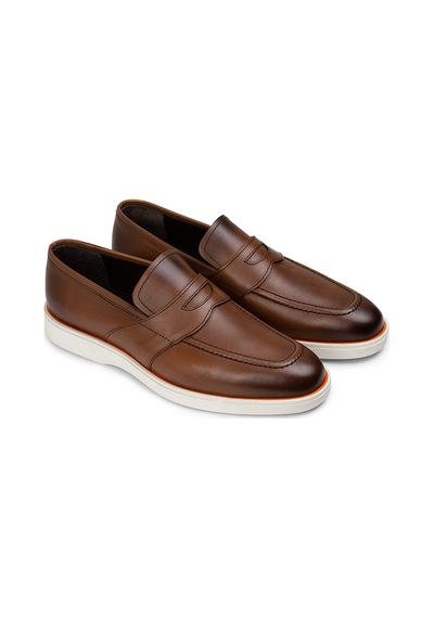 Deery Hakiki Deri Taba Rengi Erkek Loafer Ayakkabı - 01960mtbac01 Taba