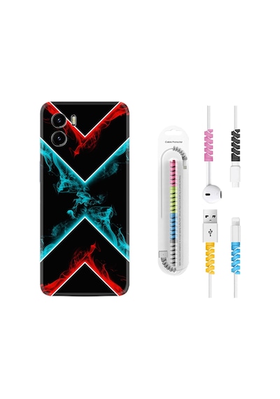 Vivo Y15S Kılıf Kablo Koruyuculu Smoke 1728