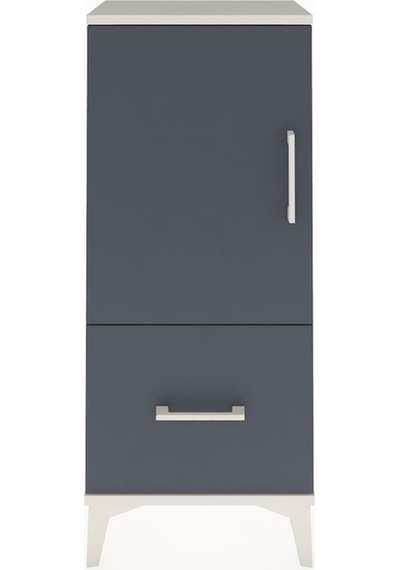 Arges Komodin 2 Raflı Tek Çekmeceli Tek Kapaklı 44x30x106 Aytaşı-antrasit Aytası