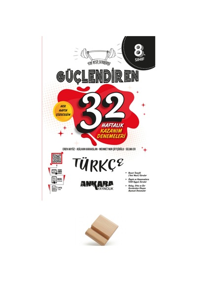 Ankara Lgs 2027 8. Sınıf Türkçe Haftalık Kazanım Denemeleri + Telefon Standı