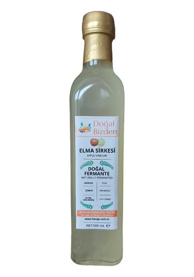 Doğal Bizden Doğal Fermantasyon Yumuşak İçim Elma Sirkesi Cam 2 x 500 ML