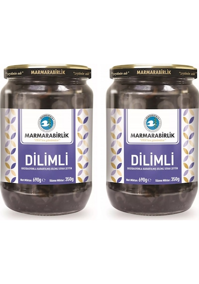 Marmarabirlik Dilimli Siyah Zeytin 350 Gr X 2 Adet