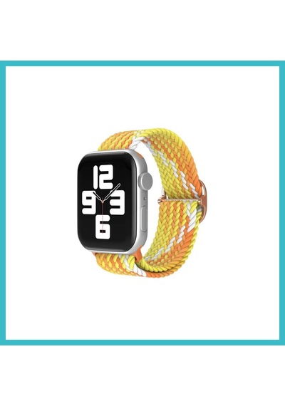 Bezos Watch 42mm Uyumlu Star Kordon - Turuncu-sarı Dfnbez