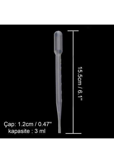 Damlalık Pastör Pipeti 3 Ml-ölçülü 3 Adet
