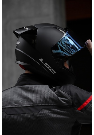 Ls2 Rapıd Race Mavi Camlı Kask Mat Siyah