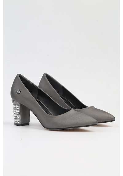 Pierre Cardin Pc-51201 - 3478 Platin Saten - Kadın Topuklu Ayakkabı 001