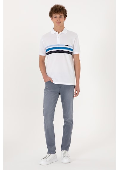 U.S. Polo Assn. Erkek Regular Fit Polo Yaka Beyaz Tişört 50306811-VR013