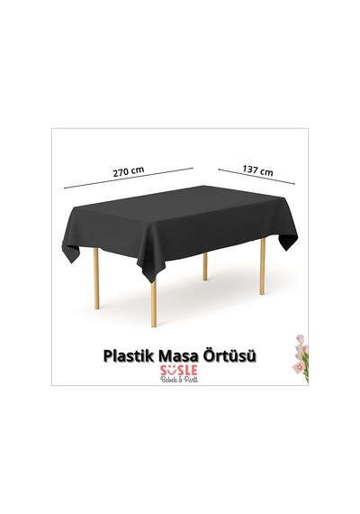 Masa Örtüsü 137cm x 270cm - Siyah