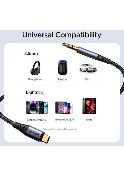 Joyroom Ses Transfer Aux Ses Kablosu Typ-c'den 3.5mm
