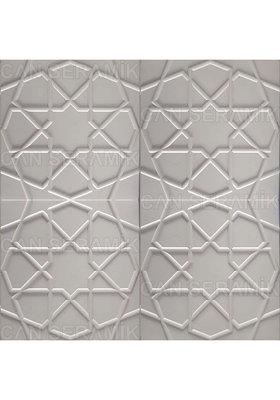 Can Seramik - 20x20 Cm. Kabartmalı Selçuklu Yıldızı Çini Karo N11.133