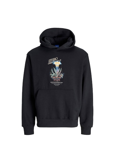 Jack & Jones Jorlucca Graphıc Siyah Erkek Sweatshirt 12276599 Siyah