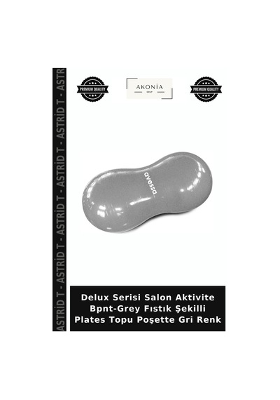 Delux Serisi Salon Aktivite Bpnt-grey Fıstık Şekilli Plates Topu Poşette Gri Renk