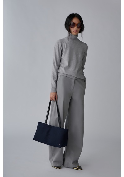 Suud Collection Gri Balıkçı Yaka Triko Kazak