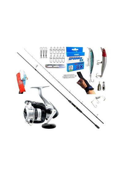 Wave Up 270cm 10-40gr Daiwa Strikeforce 2500 Rapala Maket Balık Spin Olta Takımı Seti