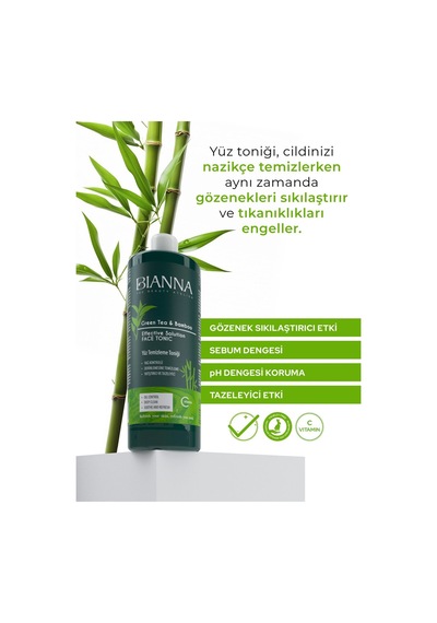 Yüz Toniği Ve Yüz Peelingi Cilt Bakım 2'li Set C Vitaminli Bambulu Ve Yeşil Çay Özlü Yüztemiz